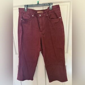 Judy Blue Tummy Control Copped Wide Leg Jeans